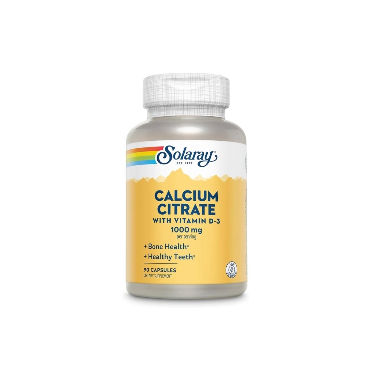 Solaray Calcium Citrate with Vitamin D3 – Bone Strength, Teeth Health & Gentle Digestion – 90 Capsules - endnutrition.com