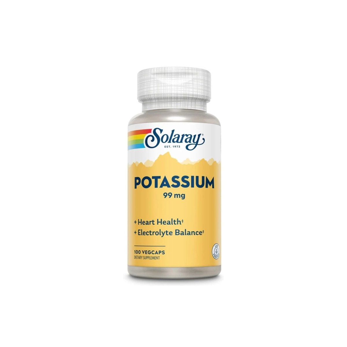 Solaray Potassium 99 mg – Electrolyte Balance, Heart Health & Muscle Support – 100 Vegetarian Capsules - endnutrition.com
