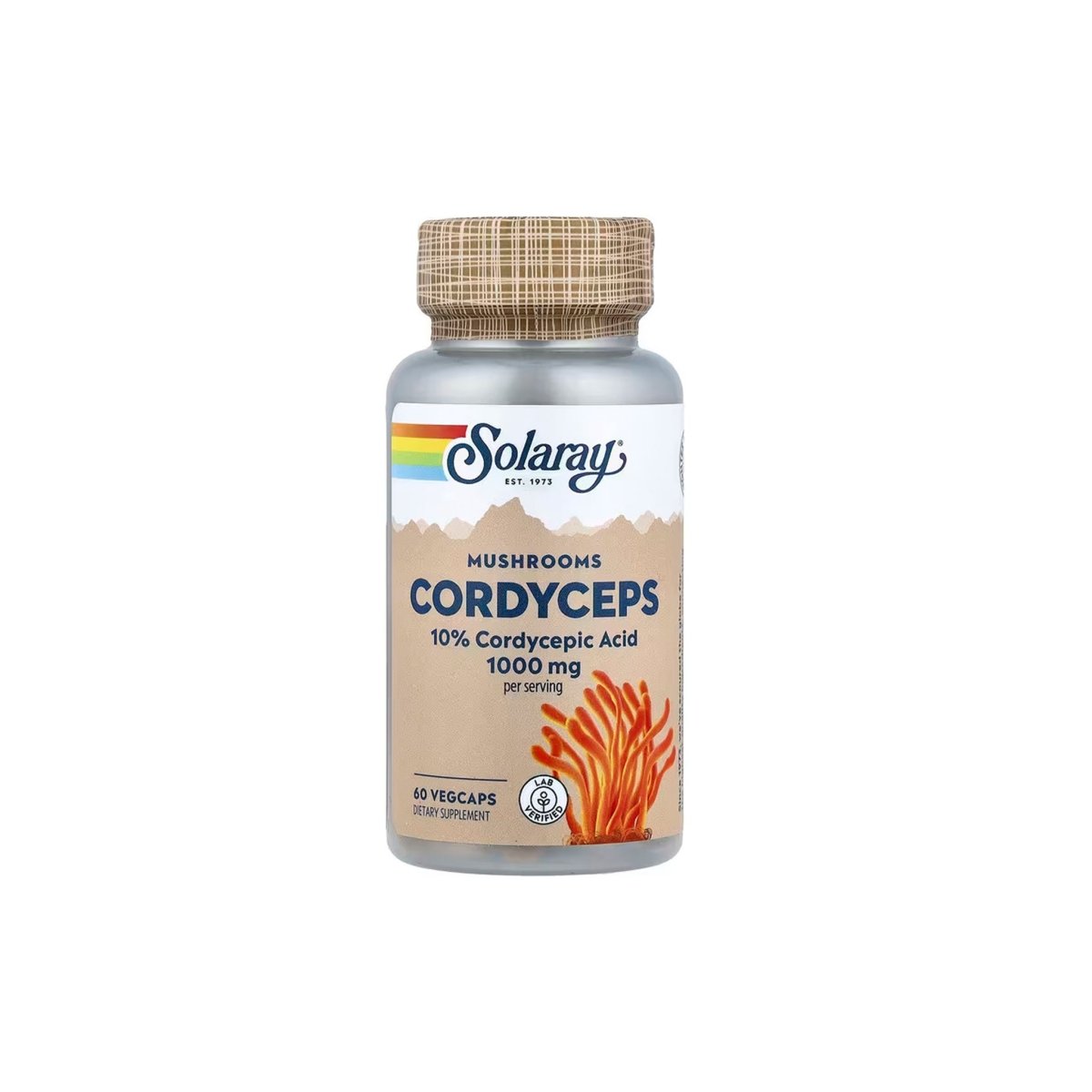 Solaray Cordyceps Mushroom – Energy, Endurance, Immune & Respiratory Support – 60 Vegan Capsules - endnutrition.com