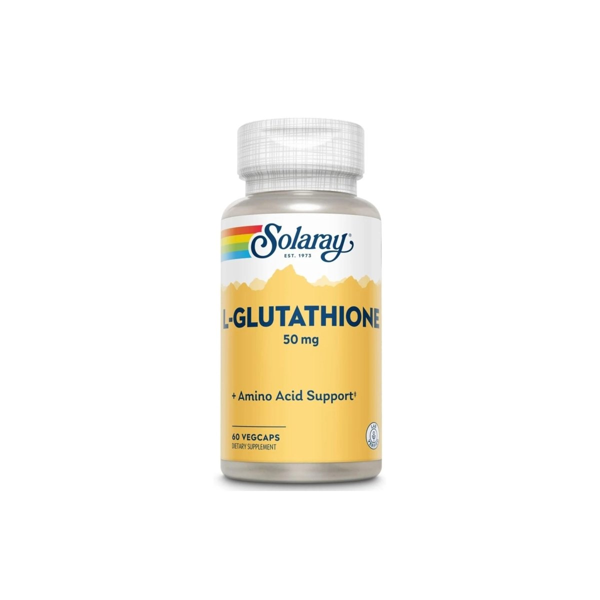 Solaray L‑Glutathione 50 mg – Antioxidant, Immune & Cellular Wellness Support – 60 Vegan Capsules - endnutrition.com