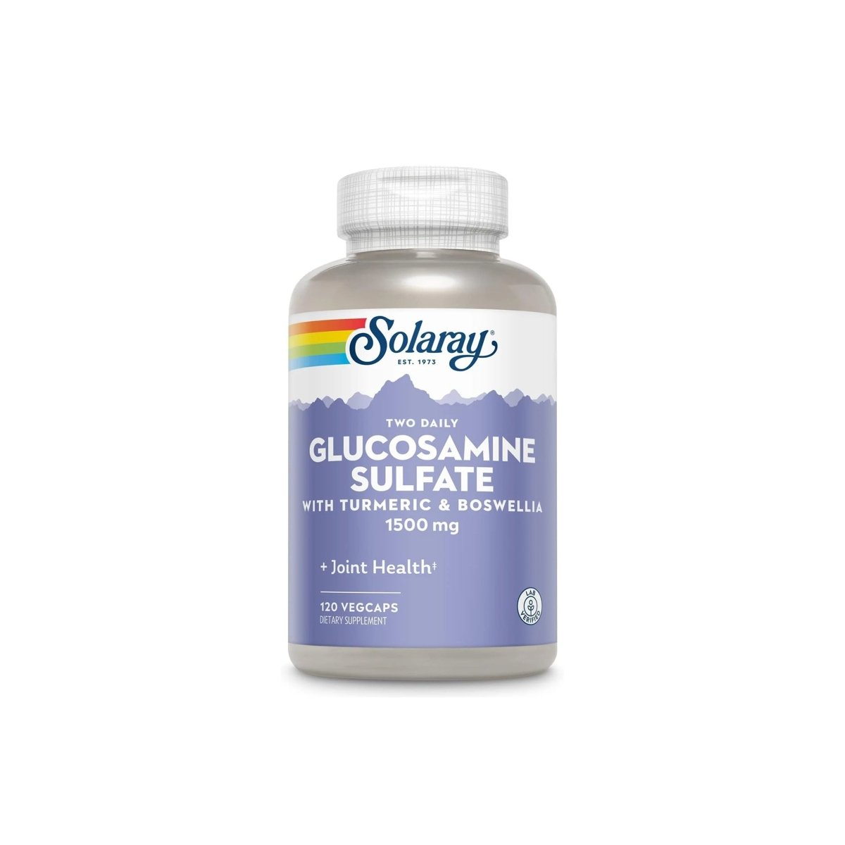 Solaray Glucosamine Sulfate 1500 mg with Turmeric & Boswellia – Joint Comfort, Connective Tissue & Mobility – 120 Vegan Capsules - endnutrition.com