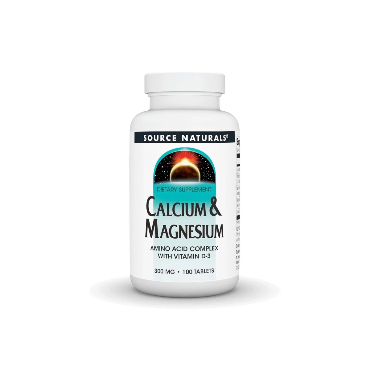 Source Naturals Calcium & Magnesium – 300 mg – 100 Tablets – Bone & Muscle Support with Vitamin D‑3 - endnutrition.com