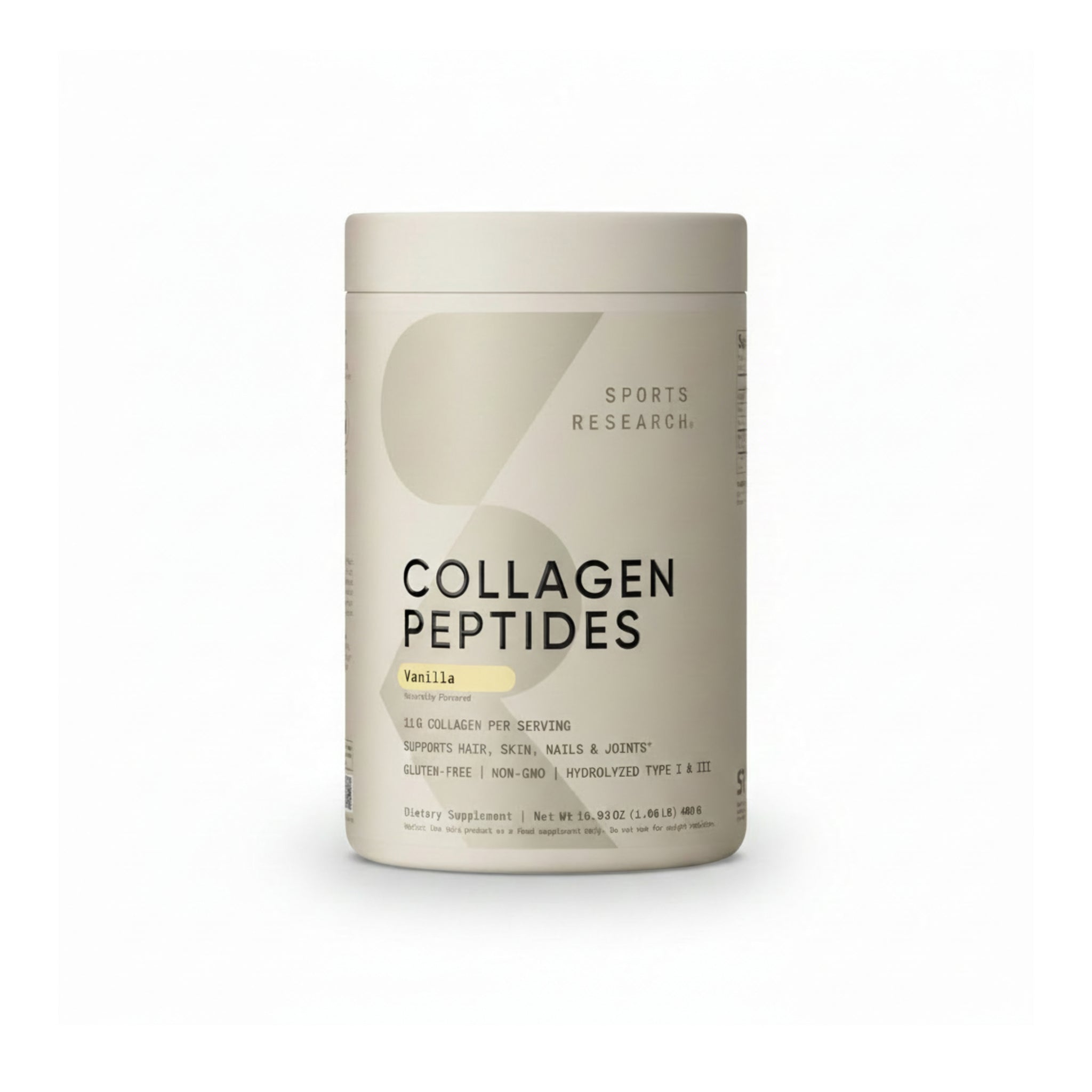 Sports Research Collagen Peptides – Hydrolyzed Type I & III – Skin, Hair, Nails & Joint Support - END Nutrition