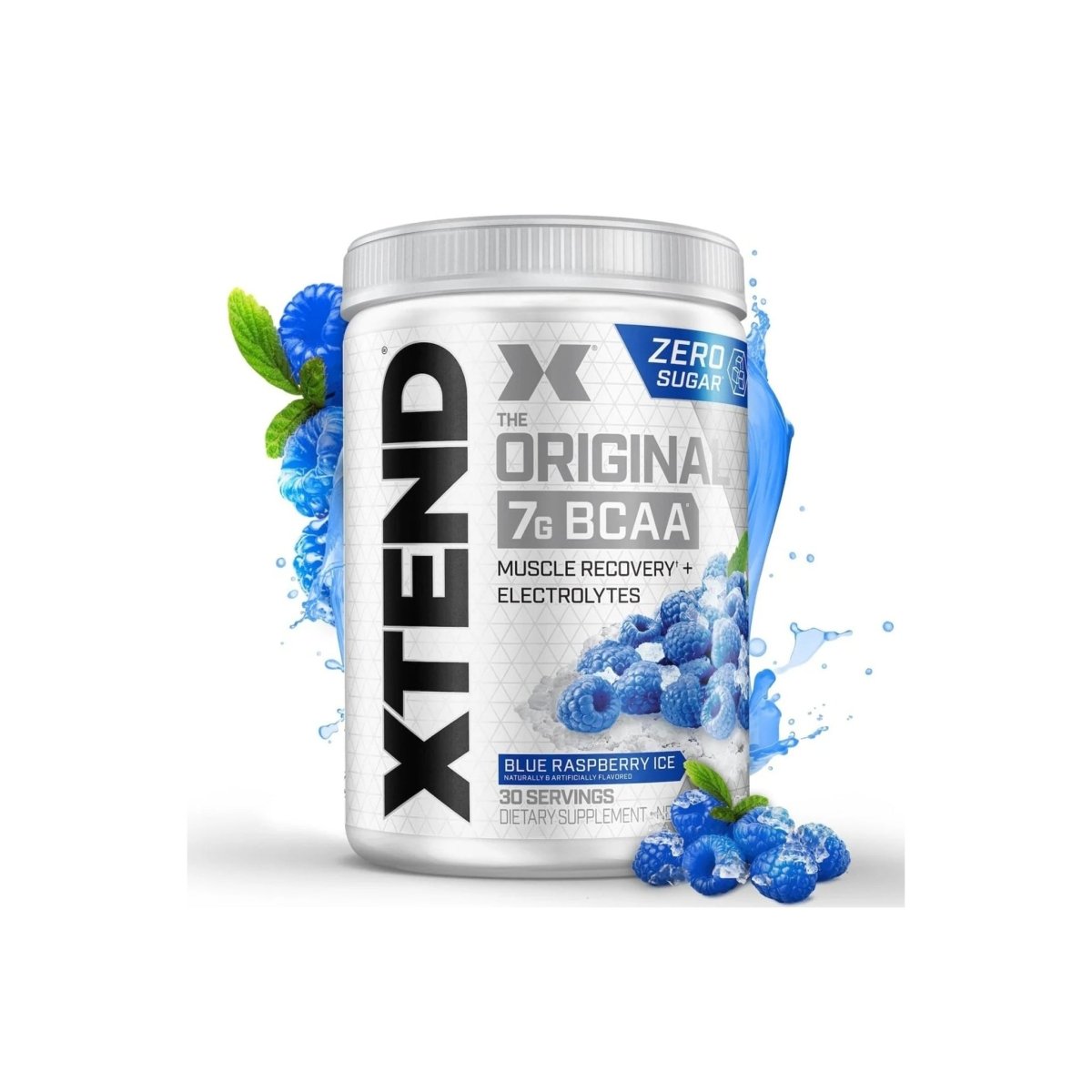 Xtend 7G BCAAs Blue Raspberry Ice | Post Workout Muscle Recovery Drink with Amino Acids | 30 Servings - endnutrition.com