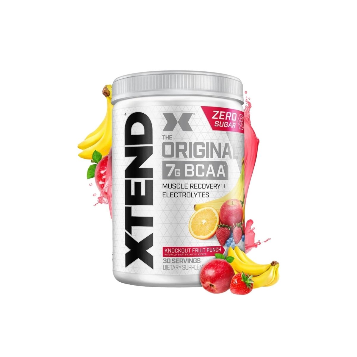 Xtend 7G BCAAs Knockout Fruit Punch| Muscle Recovery + Electrolytes,30 Servings - endnutrition.com